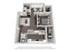 1 bedroom, 1 bath, 850 SF Residences at St. George